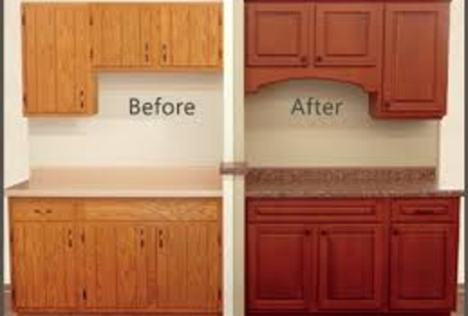 Kitchen renovation before and after